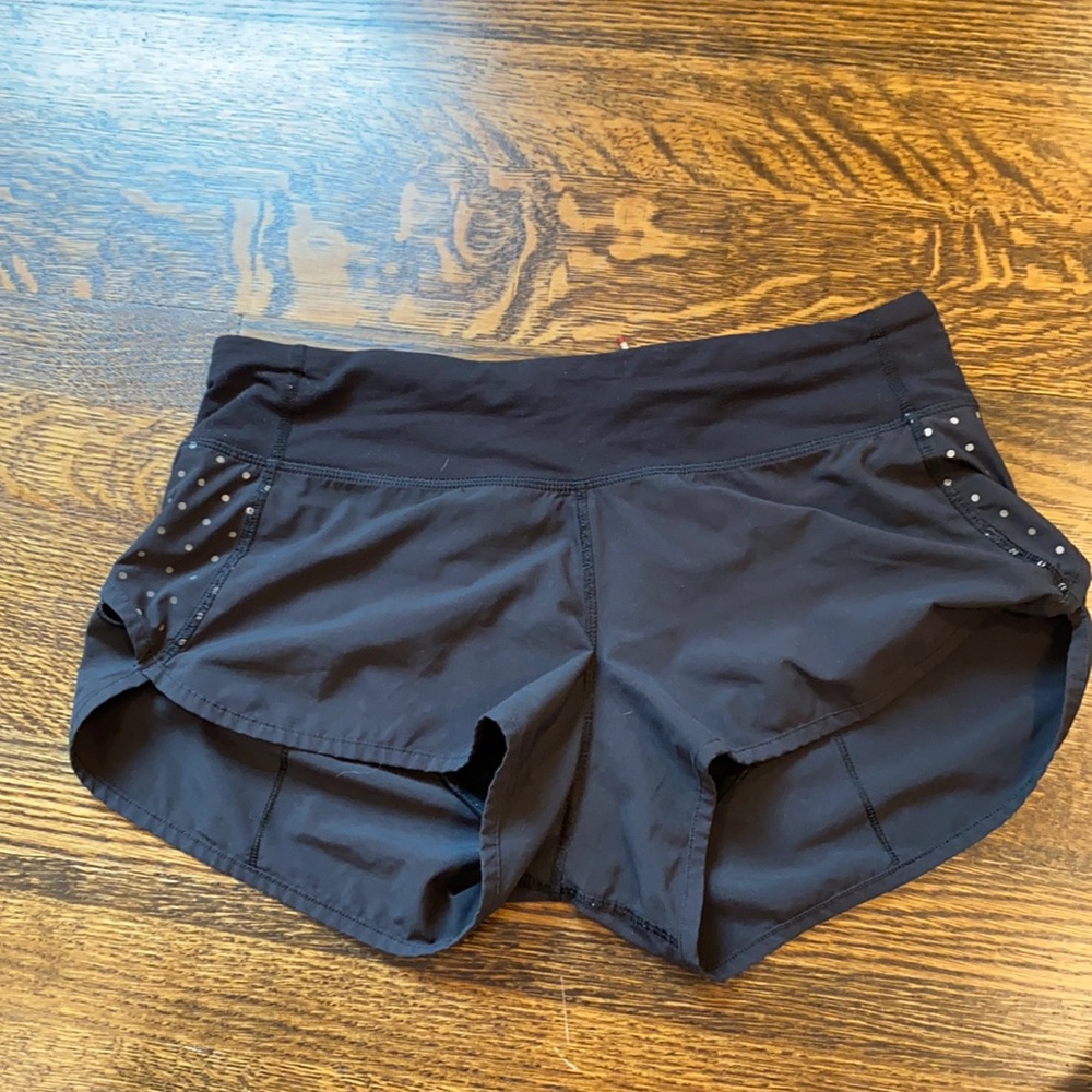 Lululemon Athletic Shorts Black w/ Polka Dots
